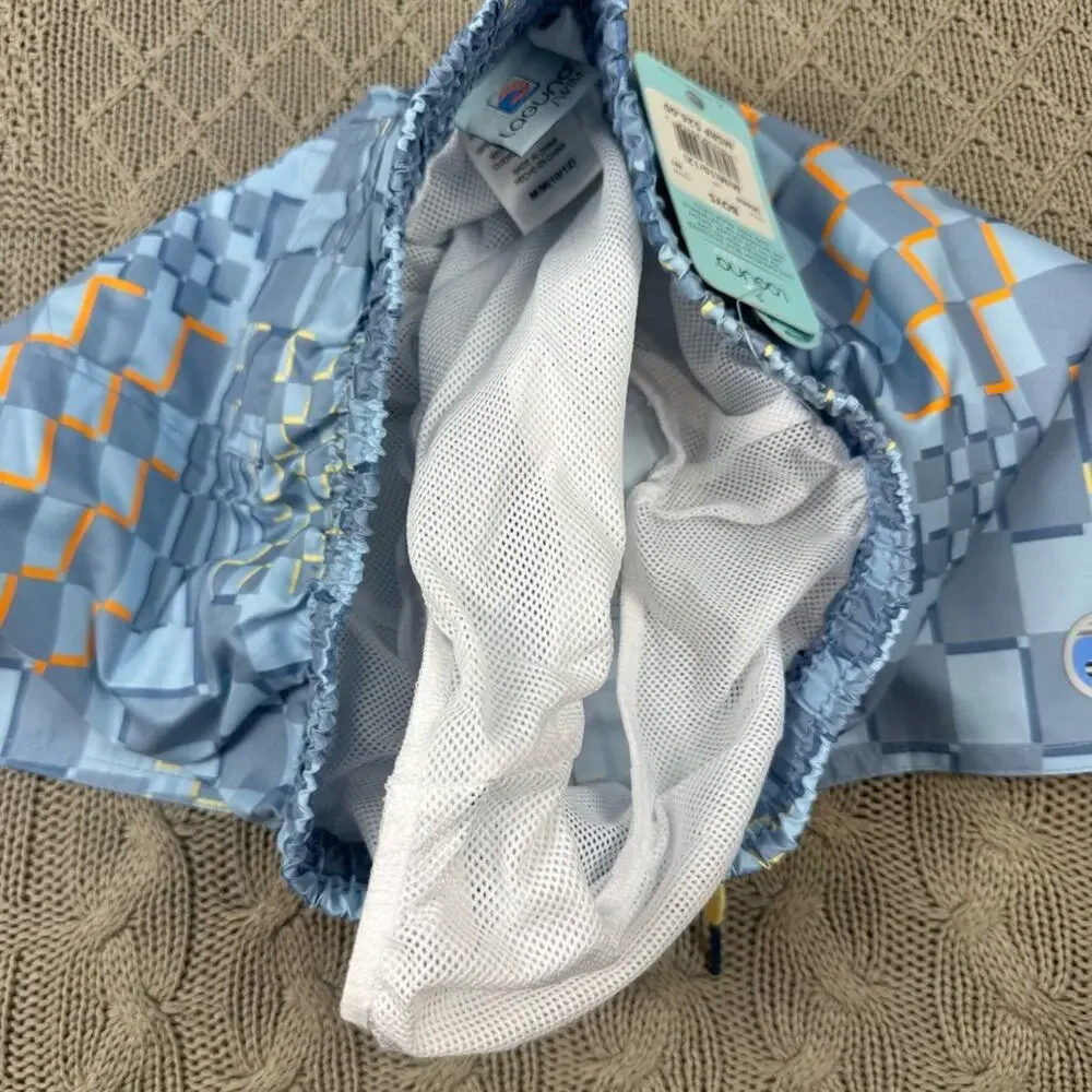 Laguna Boys Geometric Patterned Swim Trunk Shorts 10/12